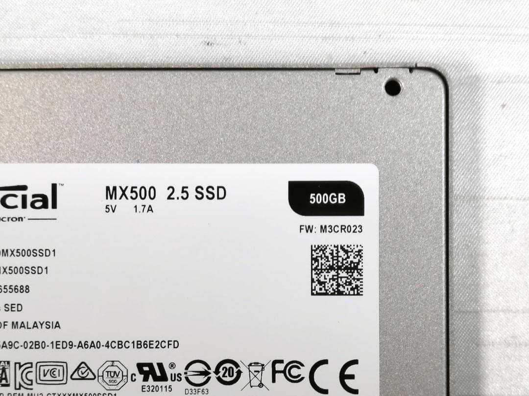 crucial MX500 2.5インチ SSD 500GB