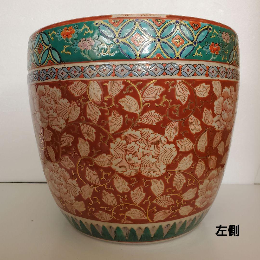 有田焼　十錦　火鉢　金魚鉢　一対