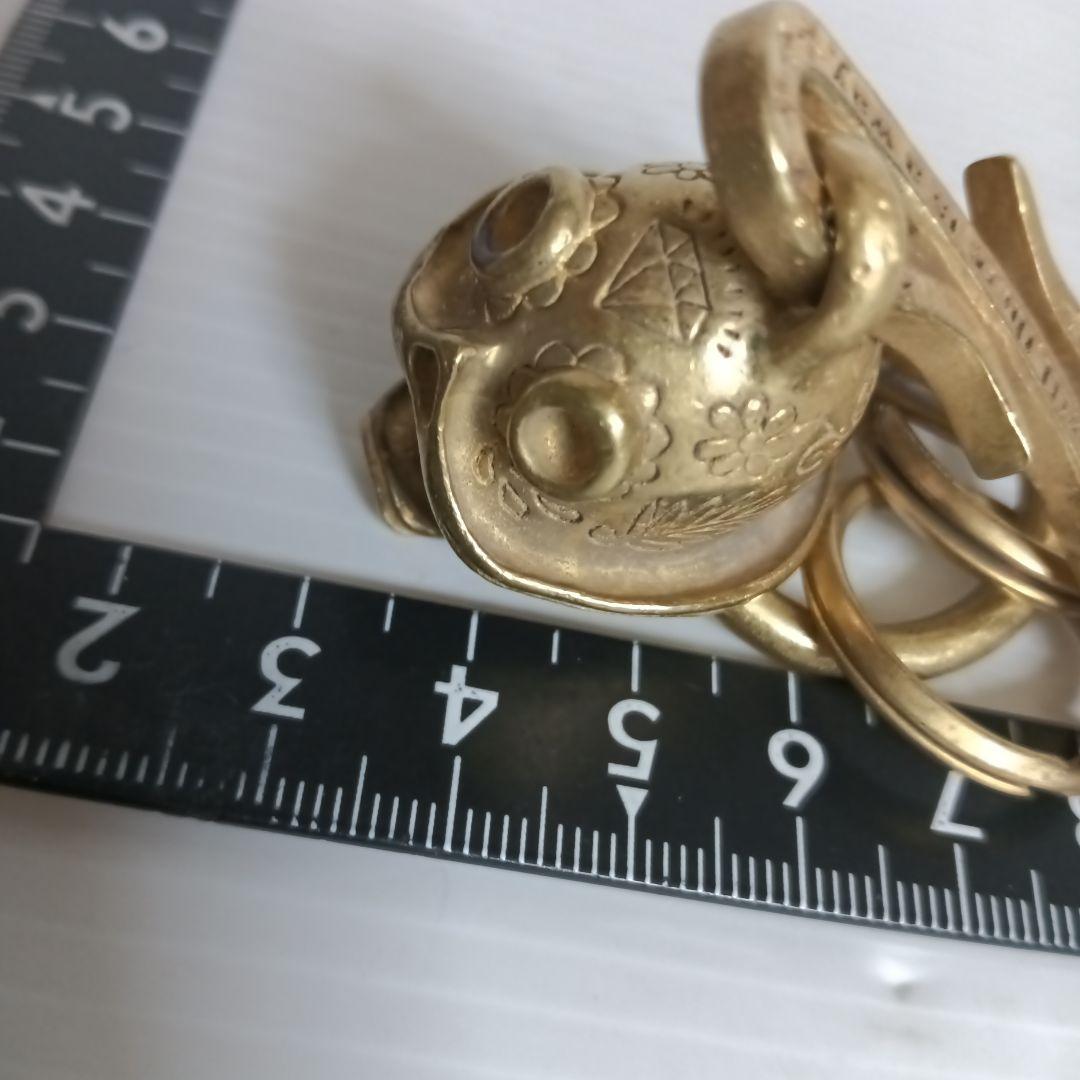 真鍮製キーホルダー　ウォレットチェーン　アンティークキーホルダー