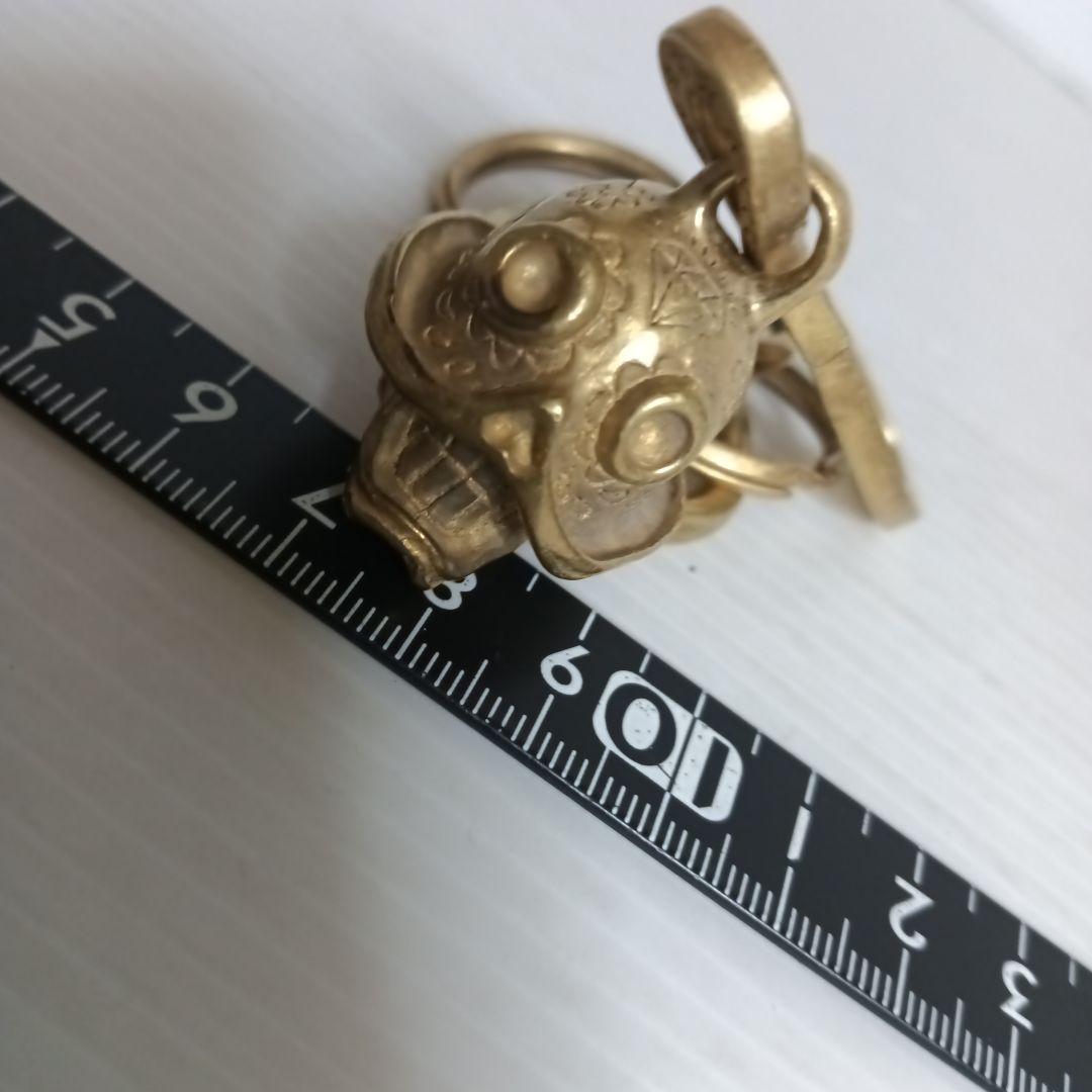 真鍮製キーホルダー　ウォレットチェーン　アンティークキーホルダー