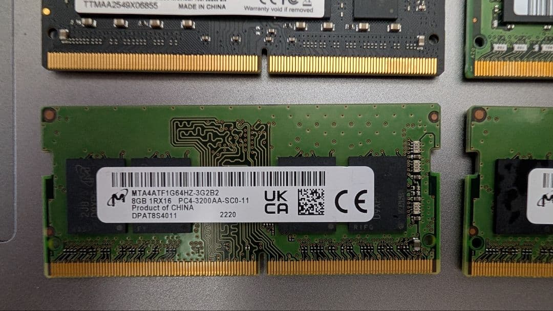 DDR4 3200MHz メモリ 8GB×3 & 16GB×1 計4枚 40GB