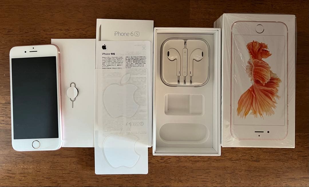 iPhone6s ローズゴールド　64GB 外箱と イヤフォン付き