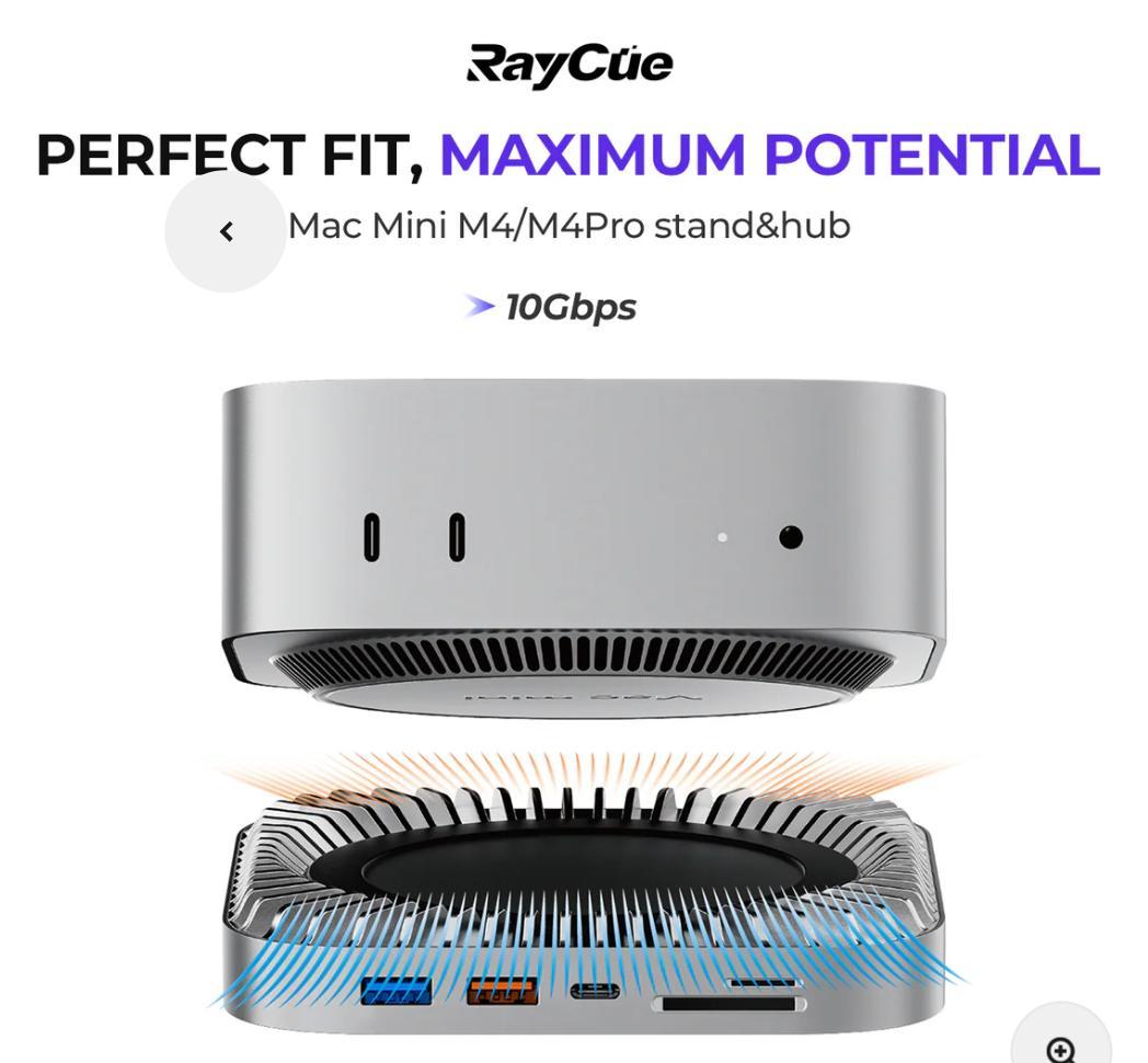 M4 MACmini用　RayCue USB-C Hub 多ポート