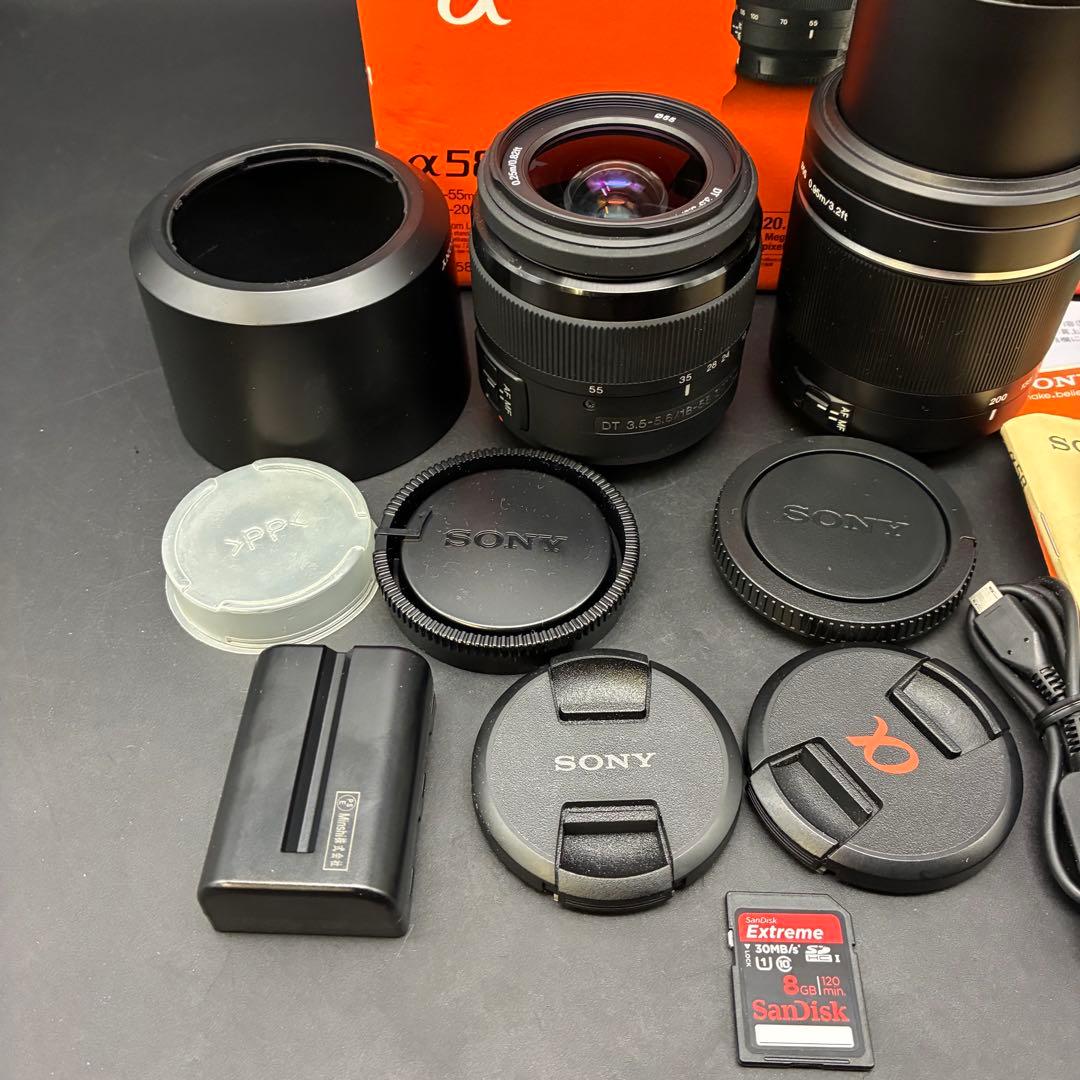 【美品シャッター数826回】SONY α58 ダブルズームセット★元箱付き