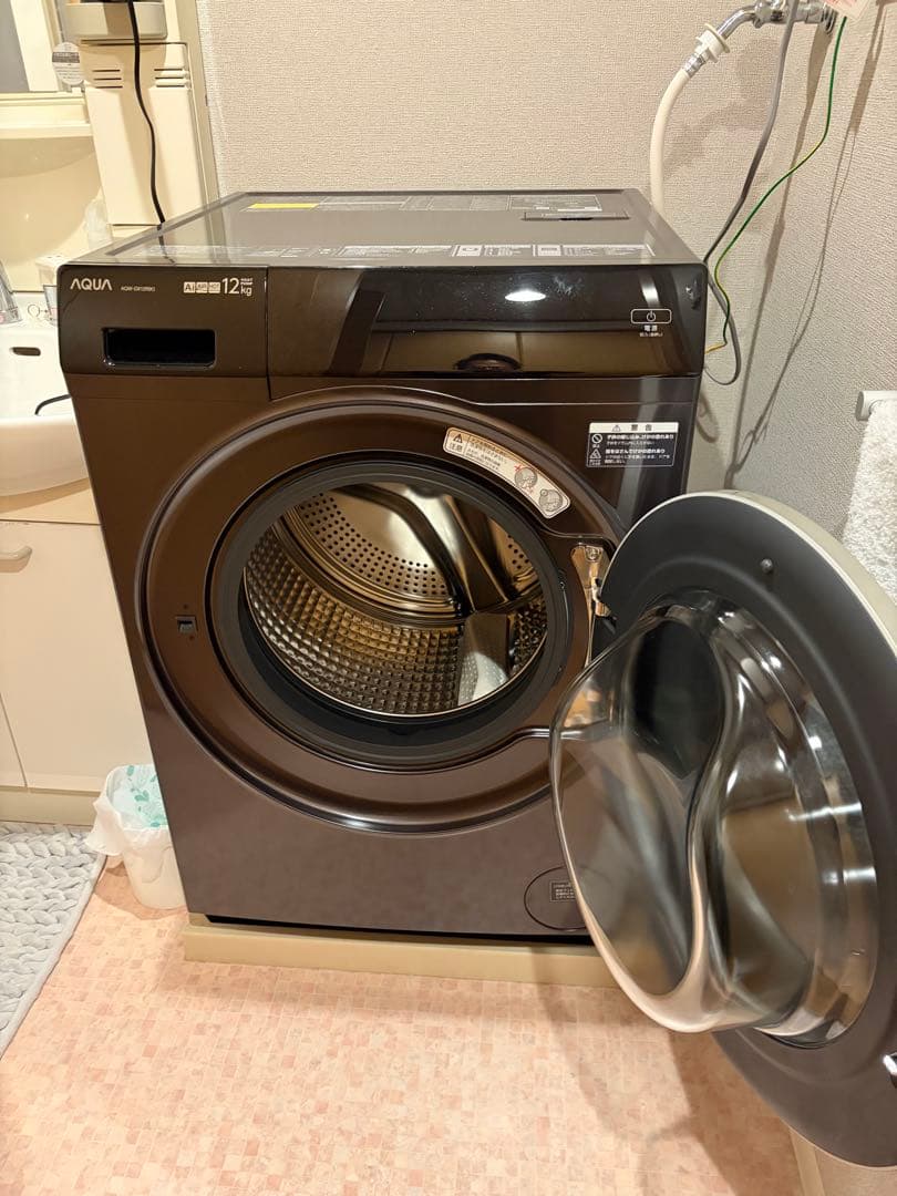 早いもの勝ち！2025年11月購入新同品　AQUA ドラム式洗濯機 12kg