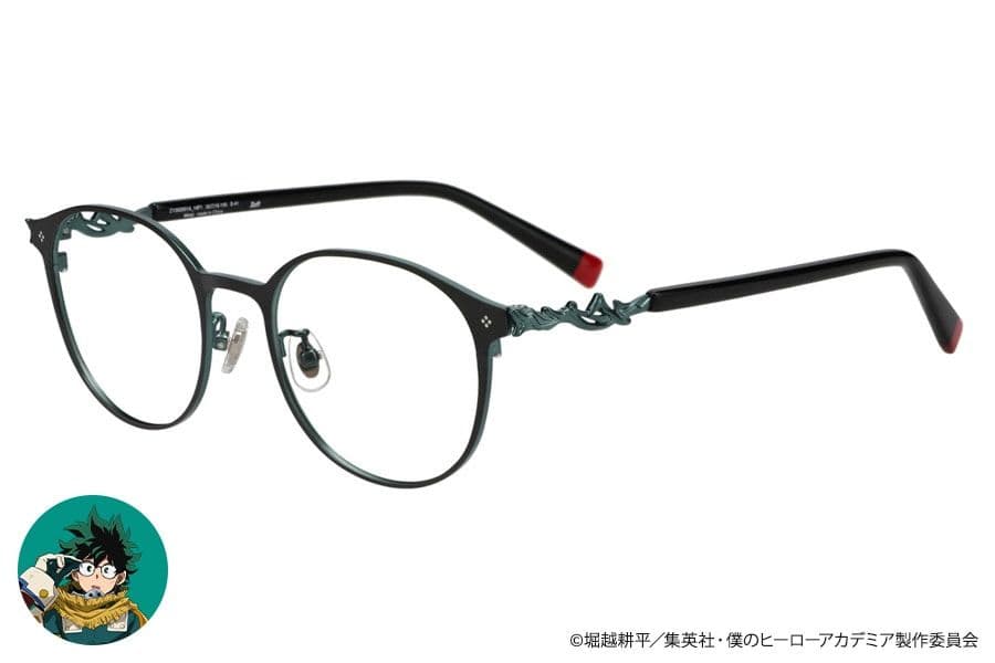 Zoff×僕のヒーローアカデミア 緑谷出久モデル度なしメガネ