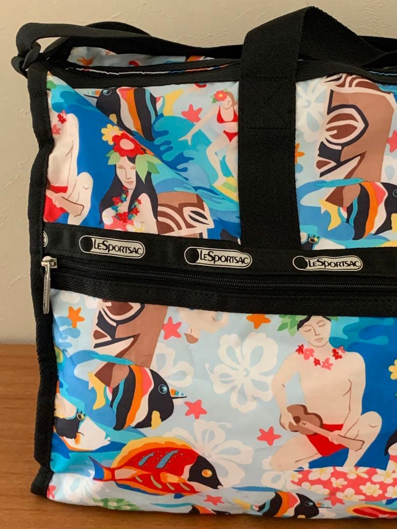 美品 レア柄 レスポートサック ボストンバッグ　3〜4泊用サイズ