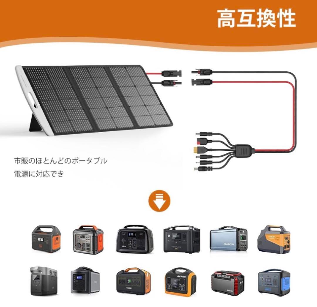 ソーラーパネル 100W 折りたたみ式 ソーラーチャージャー 太陽光パ