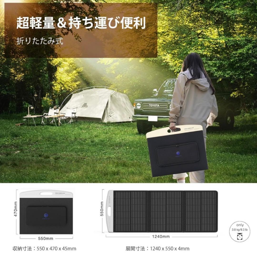 ソーラーパネル 100W 折りたたみ式 ソーラーチャージャー 太陽光パ