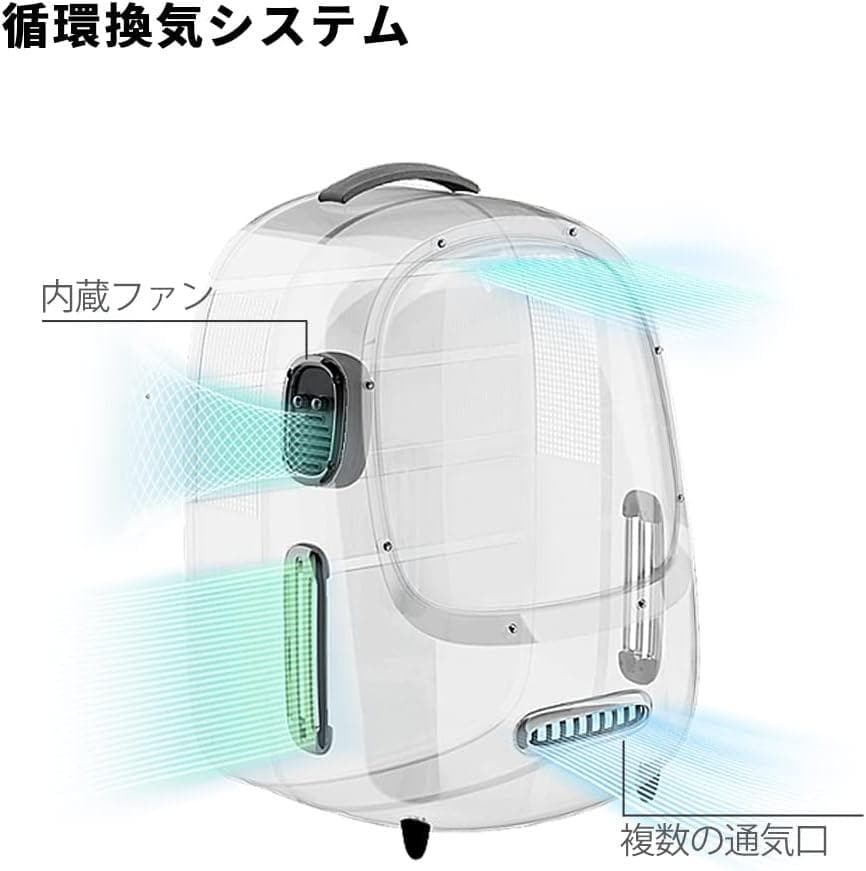 猫用キャリーバッグ ペット 通気性 飛び出し防止機能を備え 内蔵ライト 人間工学