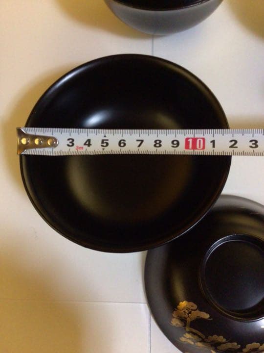 木製お吸い物椀　５客セット　木箱付き