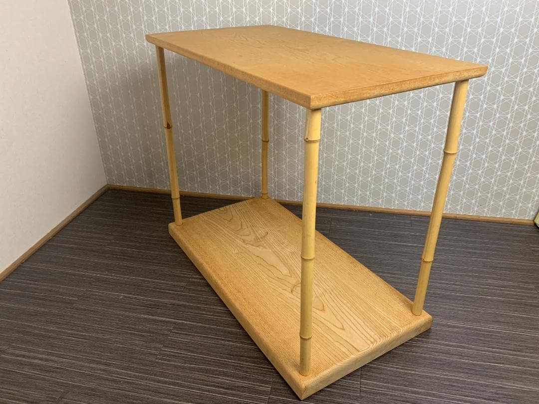 桐木地 竹台子 組立式 茶棚 茶道具 紙箱入 833