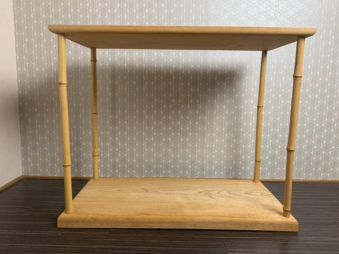 桐木地 竹台子 組立式 茶棚 茶道具 紙箱入 833