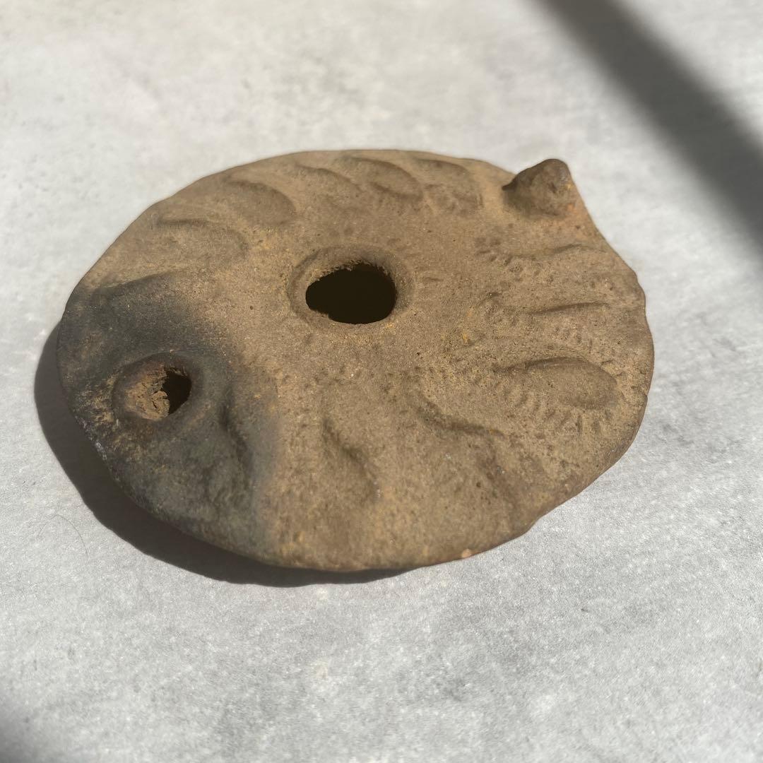 古代ローマ　アンティークオイルランプ　テコラッタ　8cm 60g