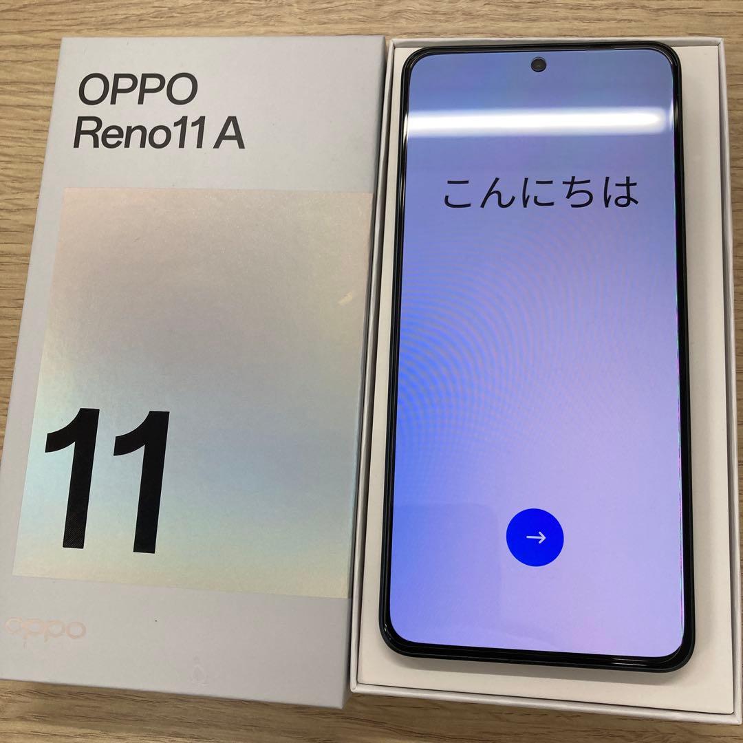 【美品】OPPO Reno11 A ダークグリーン 本体　動作確認済み　ケース付