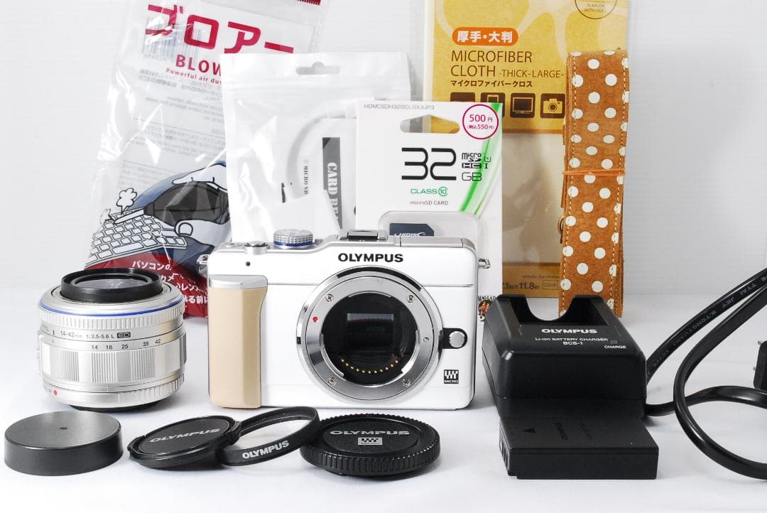 美品✨オリンパス OLYMPUS E-PL1 ホワイト スマホ転送 初心者向け