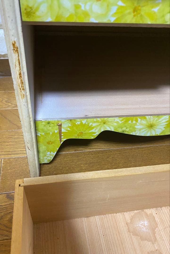 昭和レトロ アンティーク 花柄ポップ チェスト