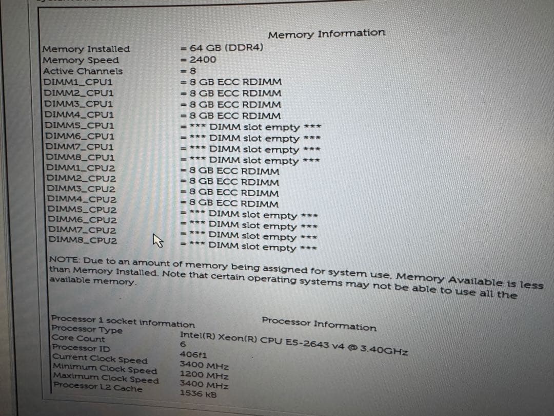 ⑨Micron PC-4-2400T ECC 8GB8枚セット