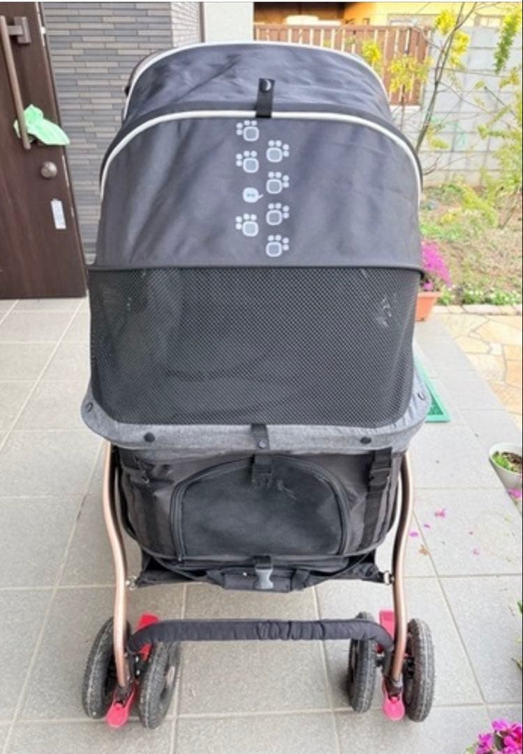 【直接引き取り限定】大型ペットカート 耐荷重45kg 多頭飼いOK