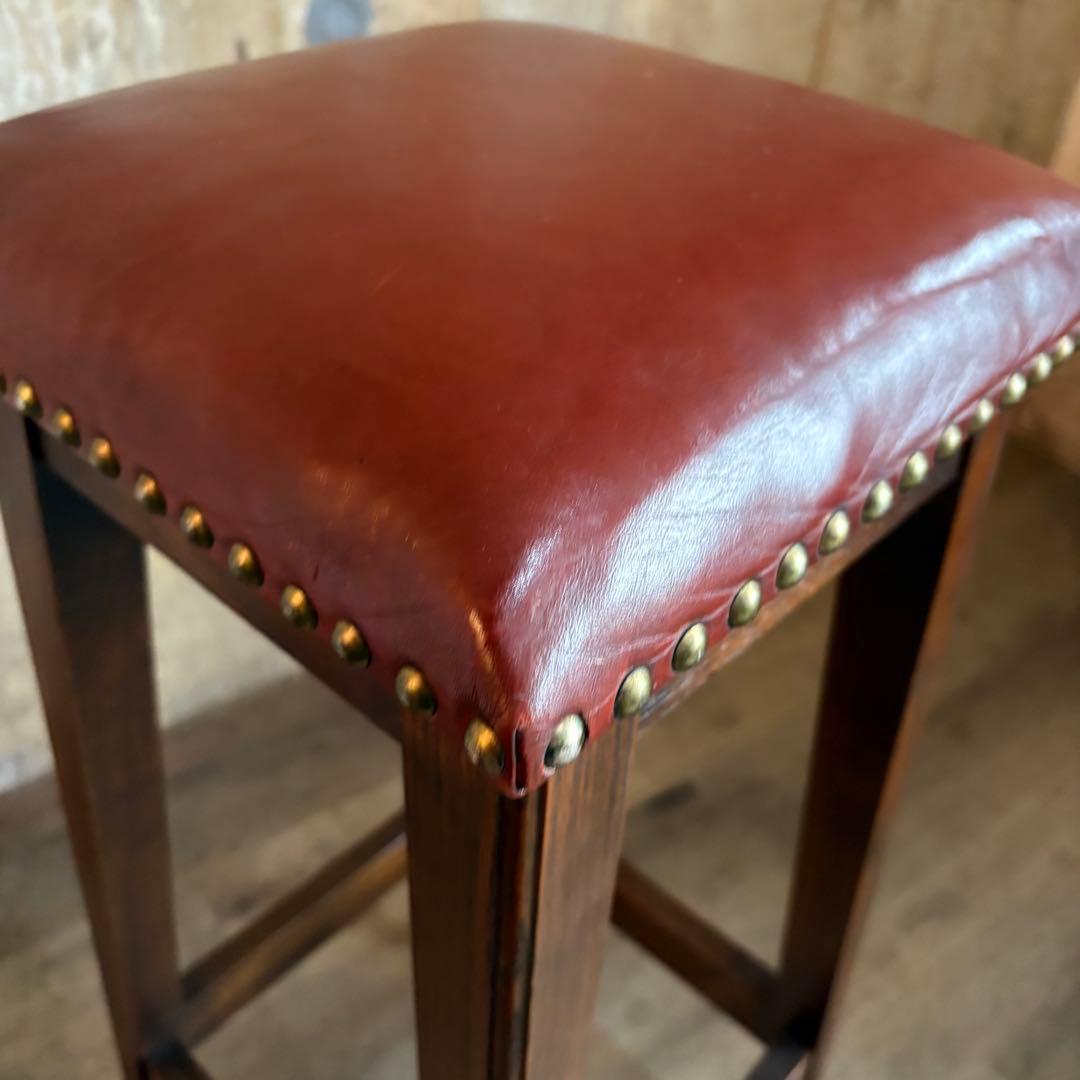 JAYCEE FURNITURE 英国ヴィンテージ　レザーシート　ハイスツール