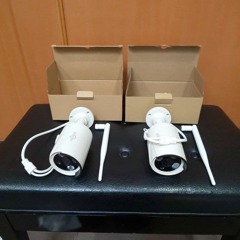 Hiseeu防犯カメラ ワイヤレスwifi300万画素(増設可,未使用品) 2台