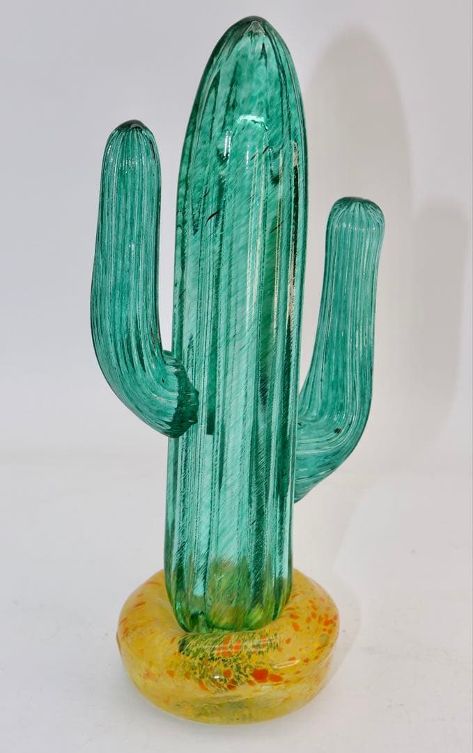 レア・オブジェ KOSTA BODA ガラス製サボテンオブジェ 約21.5cm