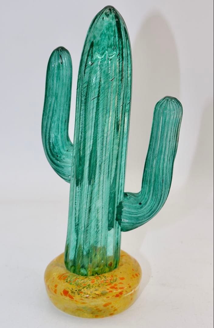 レア・オブジェ KOSTA BODA ガラス製サボテンオブジェ 約21.5cm