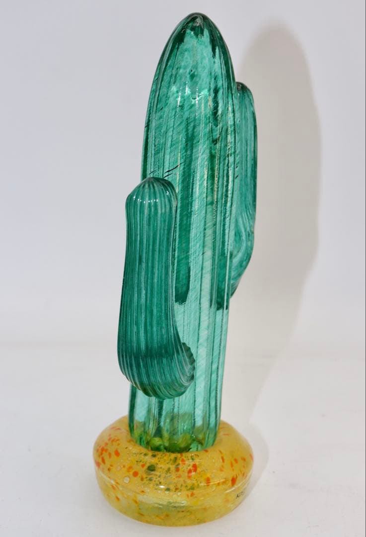 レア・オブジェ KOSTA BODA ガラス製サボテンオブジェ 約21.5cm