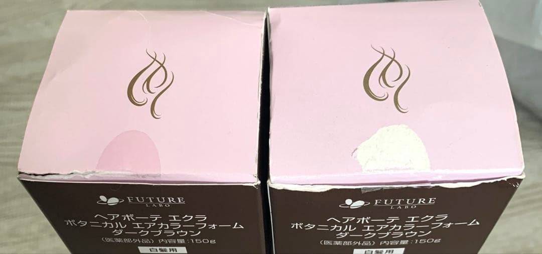 ヘアボーテエクラ ボタニカル エアカラーフォー厶 ダークブラウン 2本セット
