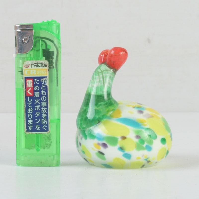 工芸ガラス　横山尚人作　かたつむり　蝸牛　ペーパーウェイト　共箱　Ｃ　A13