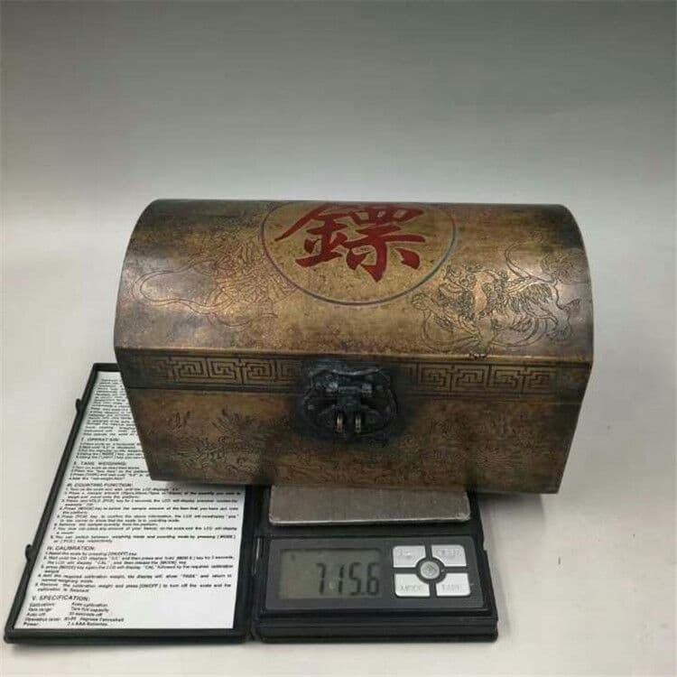 古宝石箱二龍戯珠ダーツ箱収納箱古玩飾箱