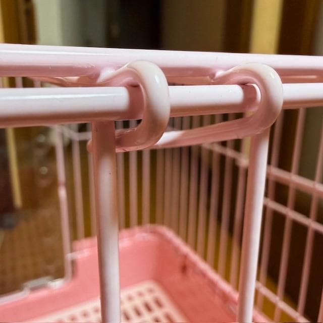 【美品・使用1ヶ月】マルカン うさぎのカンタンおそうじケージ H50 ピンク