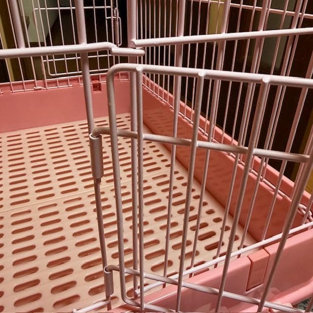 【美品・使用1ヶ月】マルカン うさぎのカンタンおそうじケージ H50 ピンク
