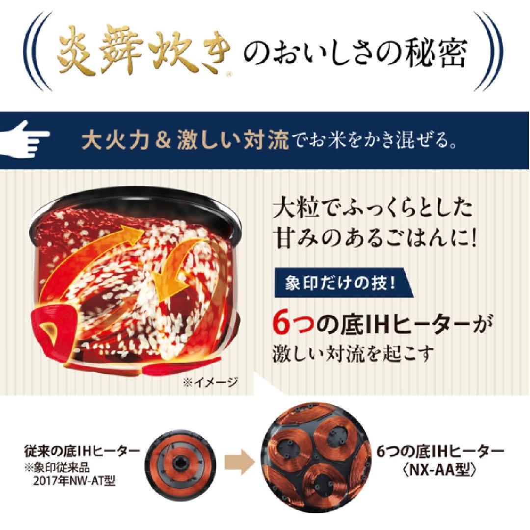 【新品未開封】象印 炎舞炊き 圧力IH炊飯ジャー 5.5 NX-AA10-WZ白