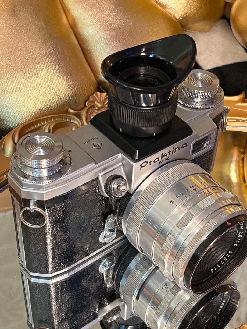 Praktina FX Tessar 50mm f2.8 ウエストレベル付き