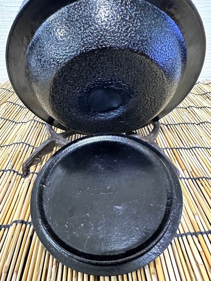未使用品　南部盛栄堂造　１８型アラレ　鉄瓶　南部鉄瓶　南部鉄器　調理器具
