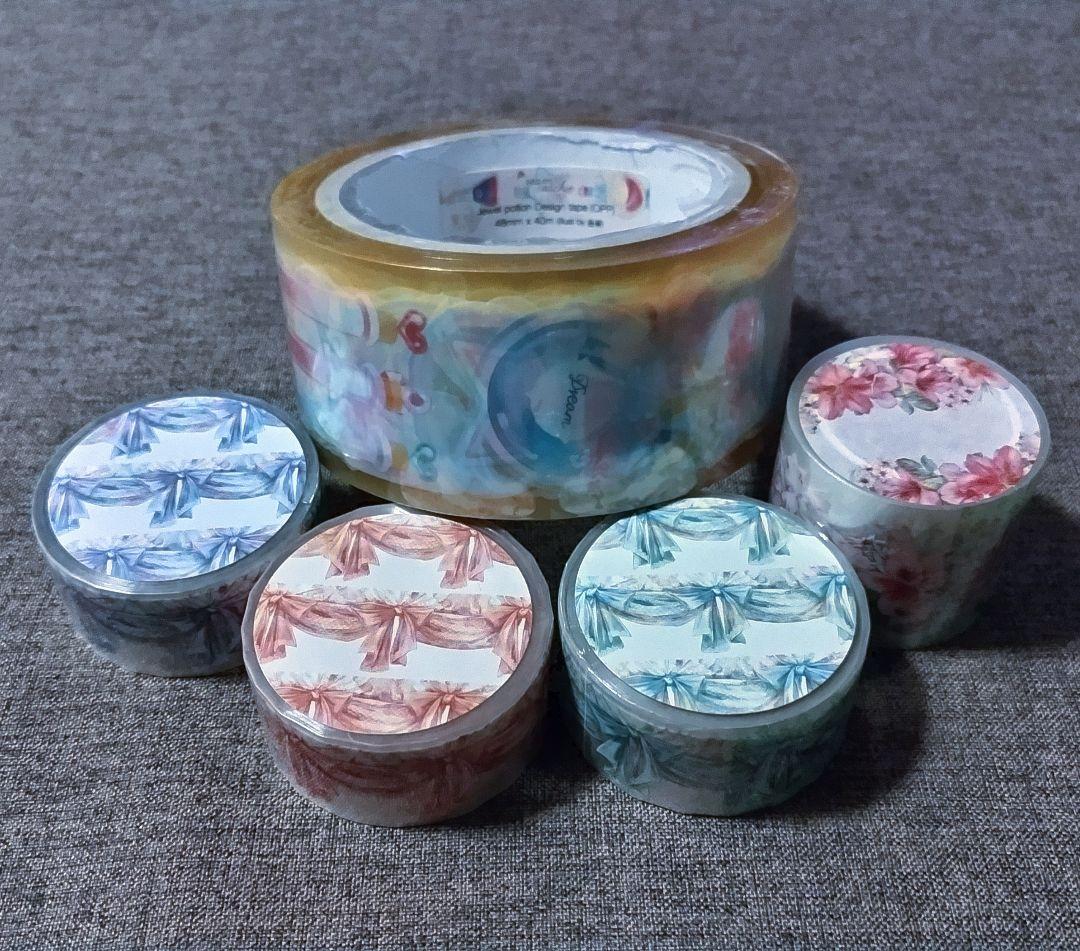 クリームピーチ OPP、PETテープ 5本セット 新品