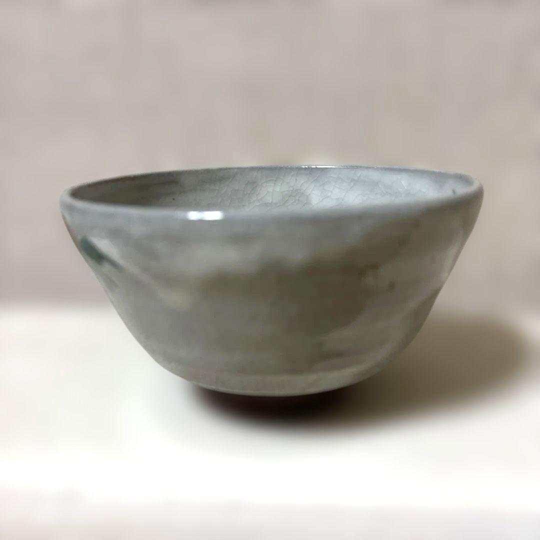 茶道具茶碗　粉引彩牡丹