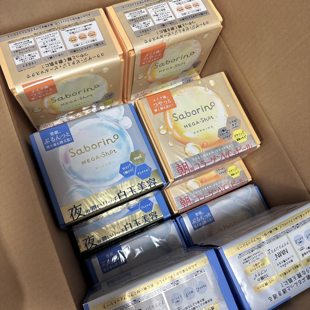 Saborino MEGA-Shot シートマスク 32枚入り 合計12箱