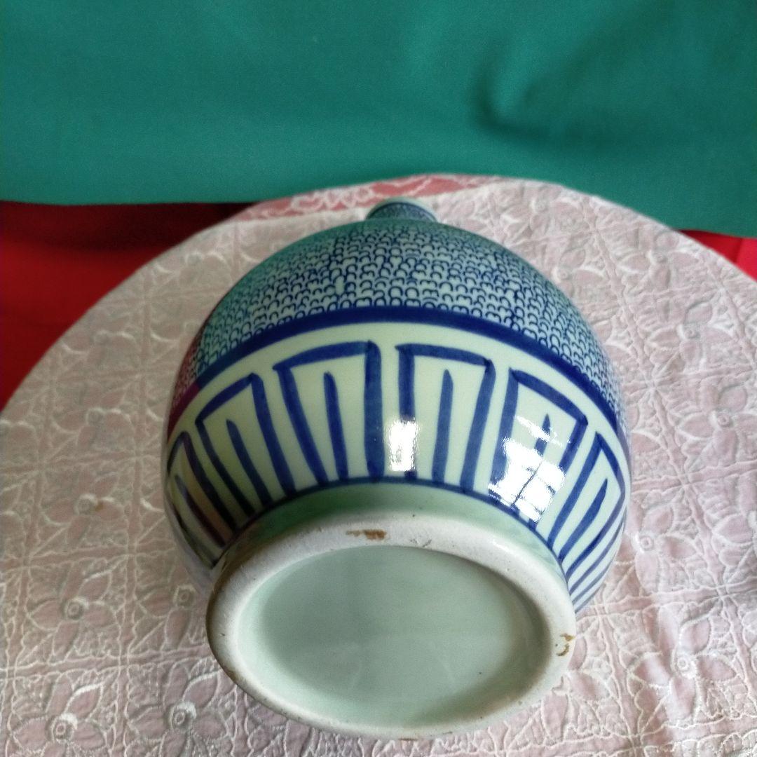 有田焼・古伊万里焼・微塵唐草模様・大徳利