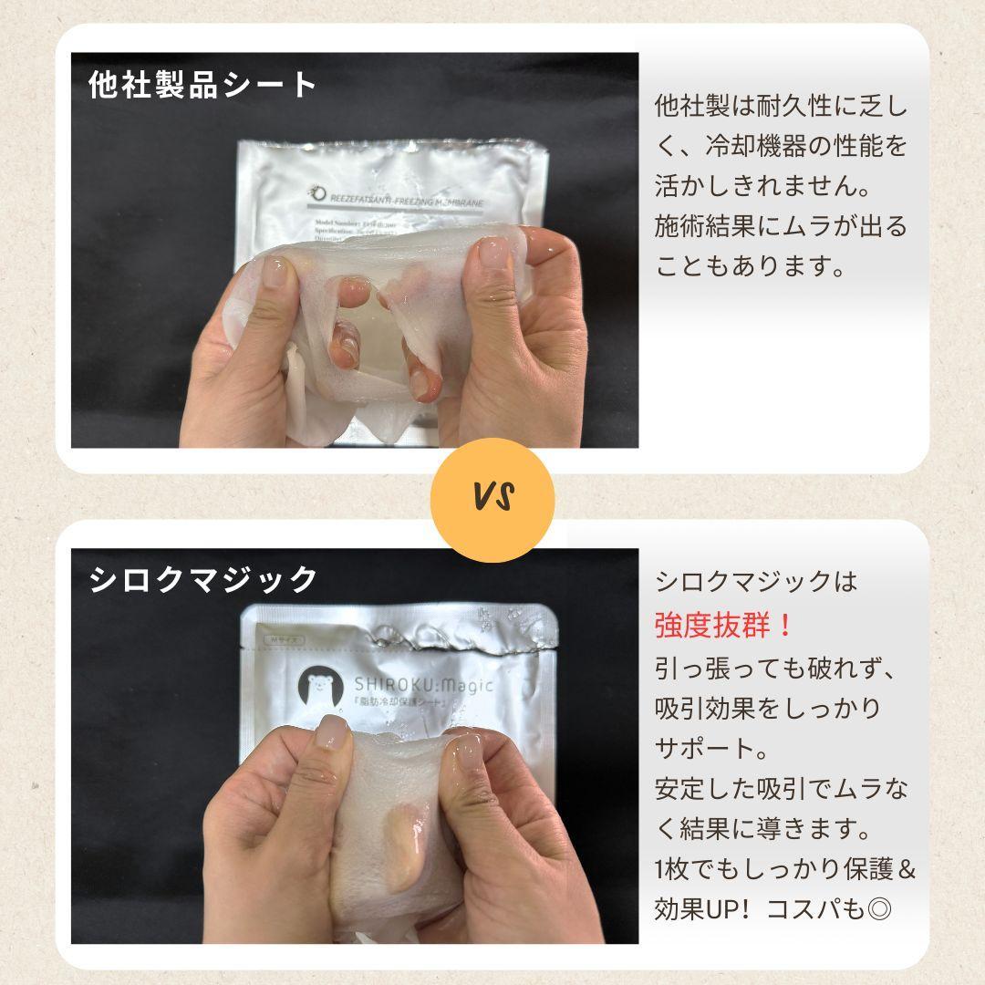 脂肪冷却用 保護シート 高耐久 厚手 【シロクマジック/Mサイズ200枚】