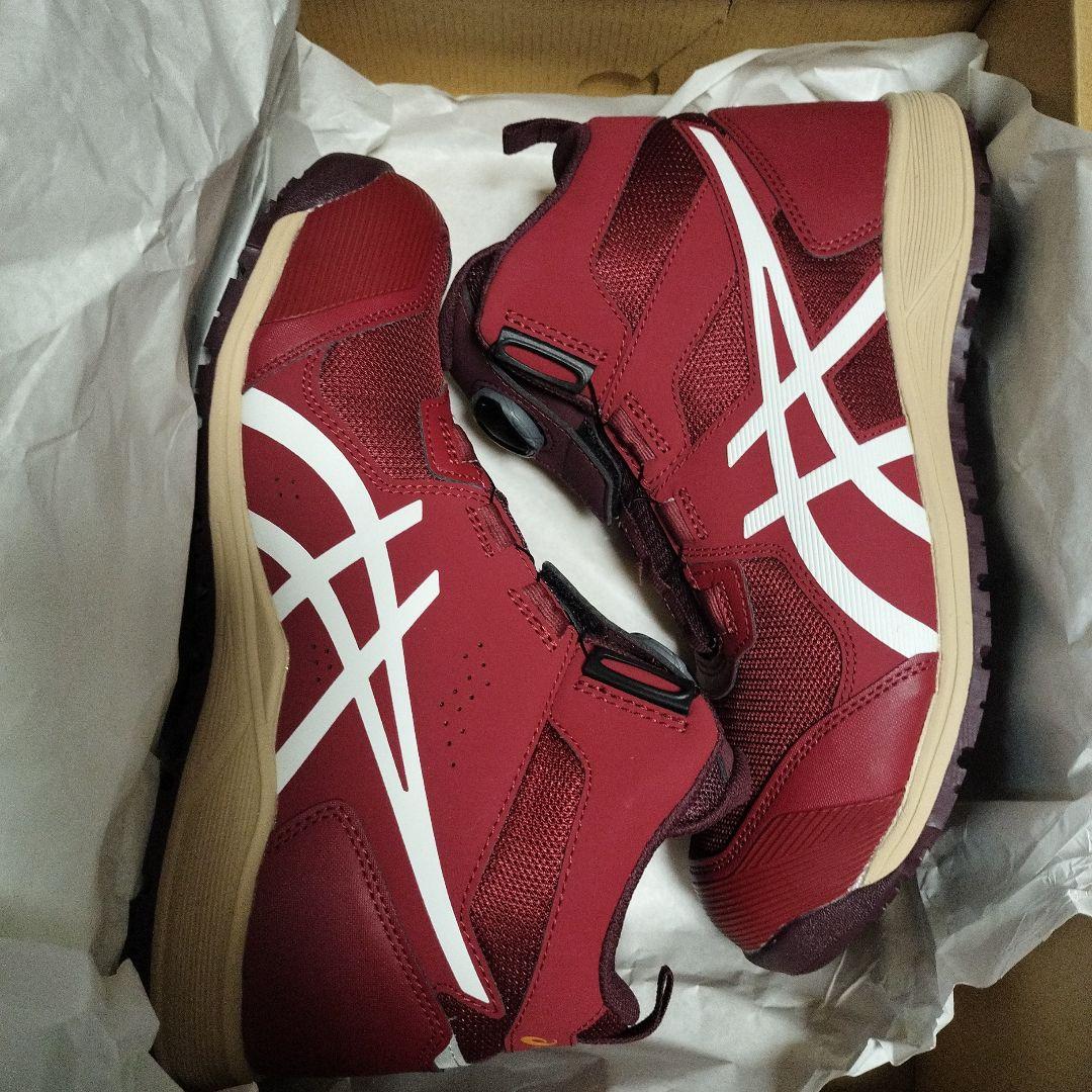 ASICS 赤 ハイカット安全靴 BOAシステム搭載