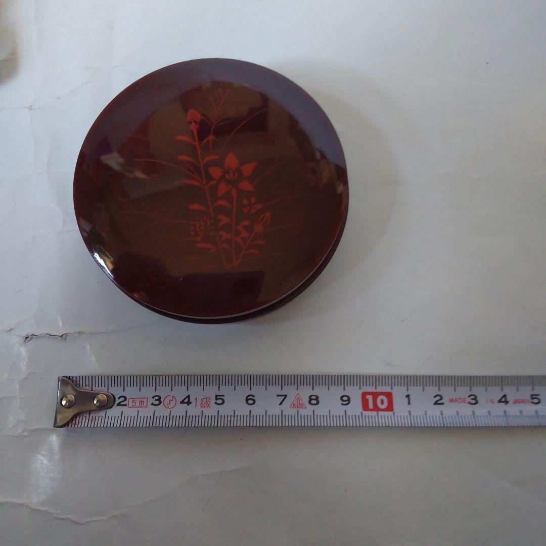 岡本漆専堂 漆器 香合 溜め塗 秋草 表千家 八幡宗豊 花押 共箱 茶道具 新品