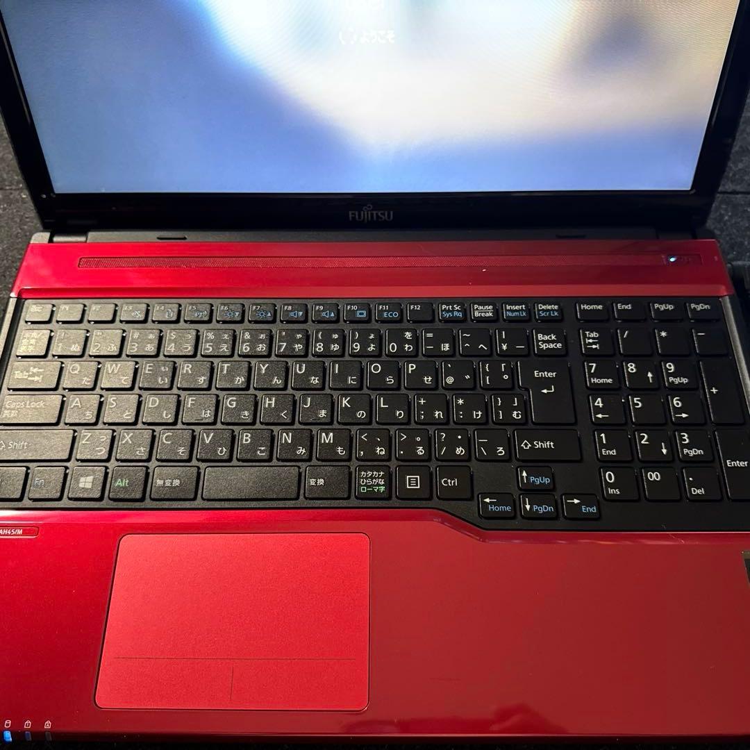 Fujitsu FMV LIFEBOOK AH45赤ノートPC office有り