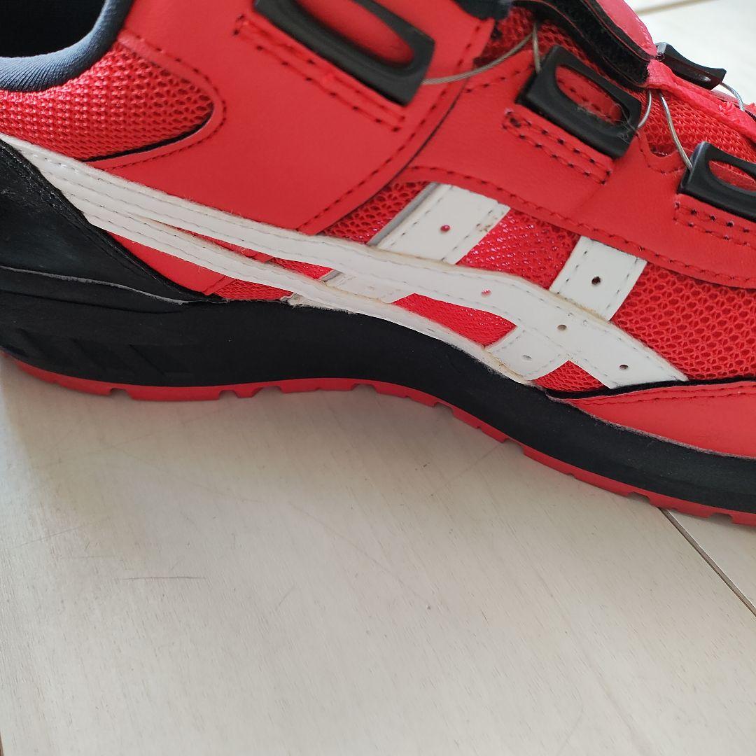 ASICS ボアシステム安全靴 レッド