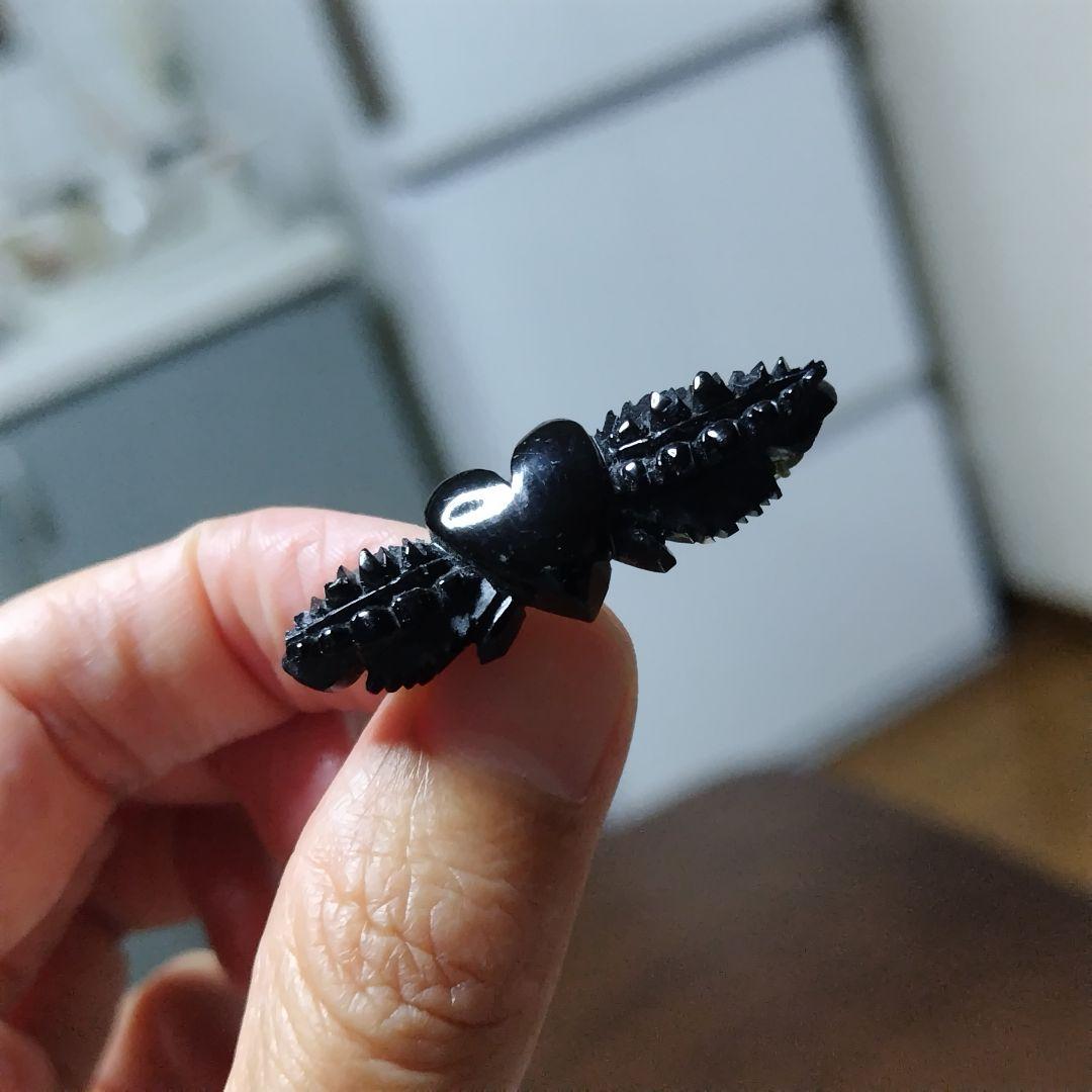 専用お値下　ジェット　アンティークブローチ　antique jet　黒玉