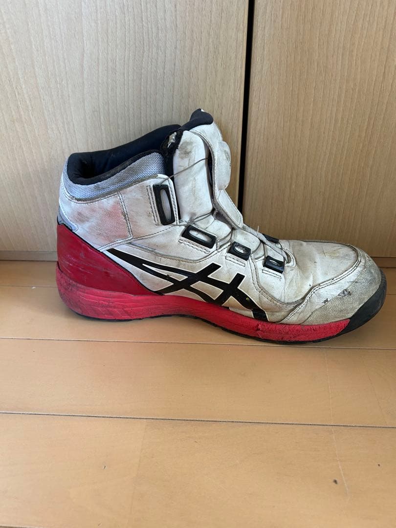 ASICS BOA 安全靴　JSAA A種　ホワイト／レッド　27.0cm