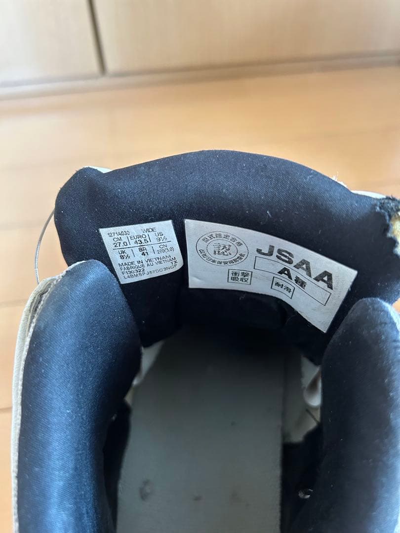 ASICS BOA 安全靴　JSAA A種　ホワイト／レッド　27.0cm