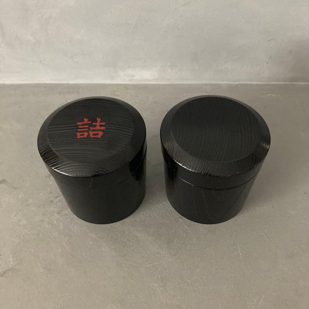 【未使用品】茶道具 挽家一双 詰茶入 詰棗 茶入