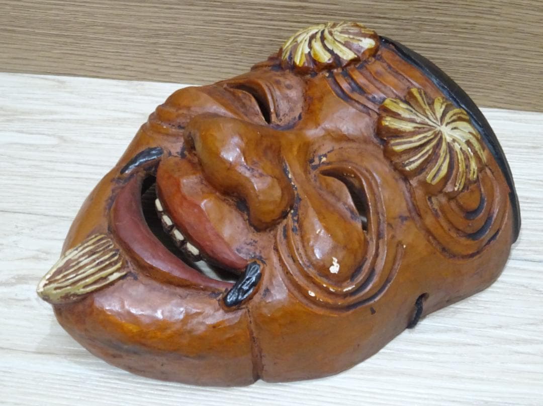 時代物 能面 翁面 お面 仮面 歌舞伎 日本舞踊 日本美術 古美術 飾り